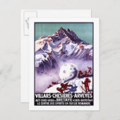 Naughty Gnomes machen Riesenschneeballplakat Postkarte (Vorne/Hinten)