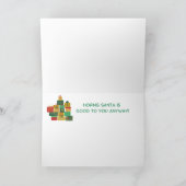 Naughty Golden Retriever No Regrets Weihnachten Karte (Innenseite)