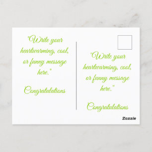 Naughty Green CUSTOMIZABLE Postkarte