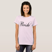 Naughty Grunge Script - Bride Black T-Shirt (Vorne ganz)