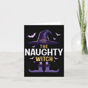 Naughty Halloween Hexengruppe Matching Costume Karte