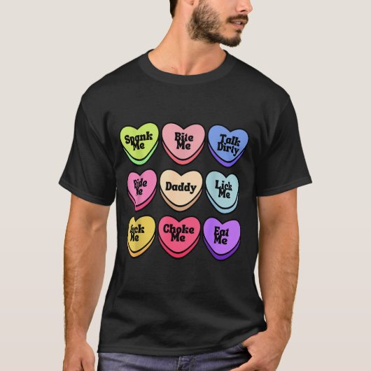 Naughty Heart Candy Daddy Spank Me Adult Humor Cou T-Shirt (Vorderseite)