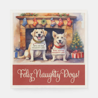 Naughty Hogs Weihnachtsbuch Napkins Serviette