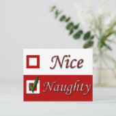 Naughty Holiday Postcard Feiertagspostkarte (Stehend Vorderseite)