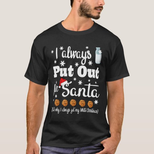 Naughty ich immer für Weihnachtsgeschenk ausstelle T-Shirt (Vorderseite)