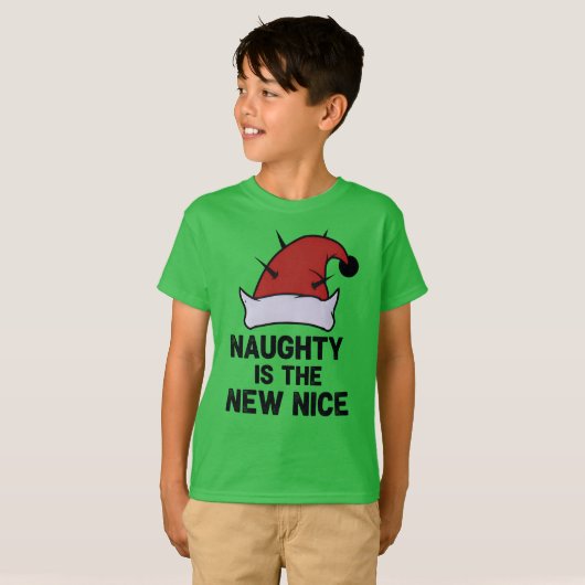 Naughty Is The New Nice, Christmas Rebel Elf T-Shirt (Vorne ganz)