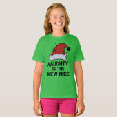 Naughty Is The New Nice, Christmas Rebel Elf T-Shirt (Vorne ganz)