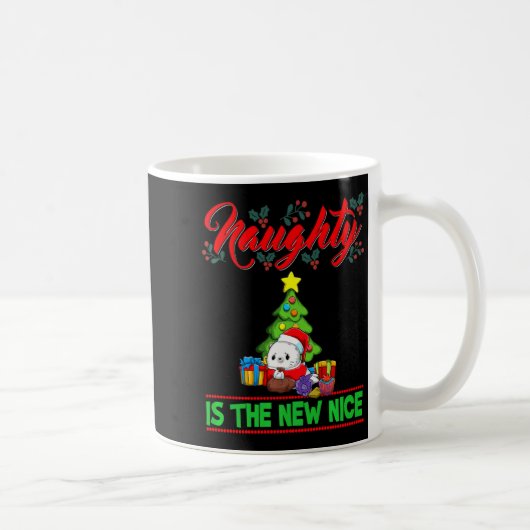Naughty Is The New Nice Christmas Santa Xmas Premi Kaffeetasse (Rechts)