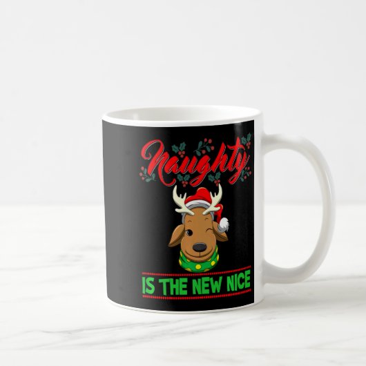 Naughty Is The New Nice Christmas Santa Xmas Premi Kaffeetasse (Rechts)