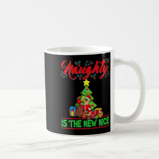 Naughty Is The New Nice Christmas Santa Xmas Premi Kaffeetasse (Rechts)