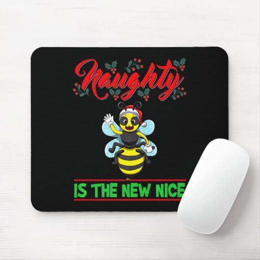 Naughty Is The New Nice Christmas Santa Xmas Premi Mousepad (Mit Mouse)