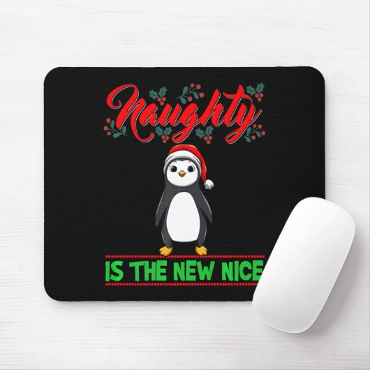 Naughty Is The New Nice Christmas Santa Xmas Premi Mousepad (Mit Mouse)