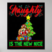 Naughty Is The New Nice Christmas Santa Xmas Premi Poster (Vorne)