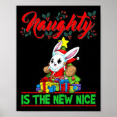 Naughty Is The New Nice Christmas Santa Xmas Premi Poster (Vorne)