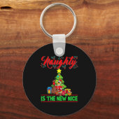 Naughty Is The New Nice Christmas Santa Xmas Premi Schlüsselanhänger (Vorderseite)