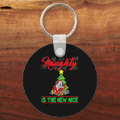 Naughty Is The New Nice Christmas Santa Xmas Premi Schlüsselanhänger (Vorderseite)