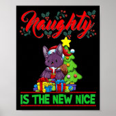 Naughty Is The New Nice Christmas Santa Xmas T Shi Poster (Vorne)