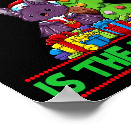 Naughty Is The New Nice Christmas Santa Xmas T Shi Poster (Ecke)