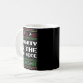 Naughty Is The New Nice Ugly Christmas Sweater Rei Kaffeetasse (Vorderseite Links)
