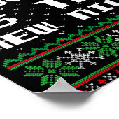 Naughty Is The New Nice Ugly Christmas Sweater Rei Poster (Ecke)