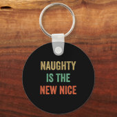 Naughty Is The New Nice - Vintage Style - Schlüsselanhänger (Vorderseite)