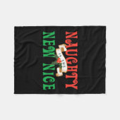 Naughty ist das neue nette T Fleecedecke (Vorderseite (Horizontal))
