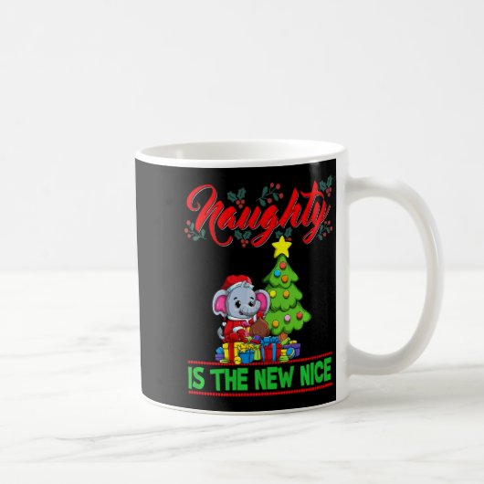 Naughty ist das neue Nice Weihnachten Santa Xmas P Kaffeetasse (Rechts)