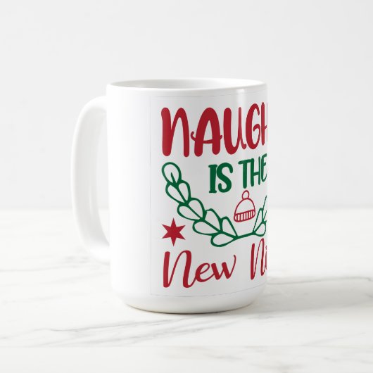 Naughty ist das Neue Nizza Kaffeetasse (Vorderseite Links)