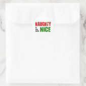 Naughty ist das Neue Nizza Runder Aufkleber (Tasche)