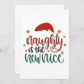 Naughty ist der neue schöne Weihnachtsmann Einladung (Vorne/Hinten)