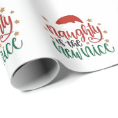 Naughty ist der neue schöne Weihnachtsmann Geschenkpapier (Rolleneckpunkt)