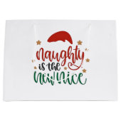 Naughty ist der neue schöne Weihnachtsmann Große Geschenktüte (Vorderseite)