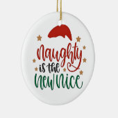 Naughty ist der neue schöne Weihnachtsmann Keramik Ornament (Rechts)