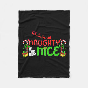 Naughty ist der neue schöne Weihnachtsmann schmutz Fleecedecke