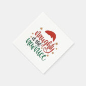 Naughty ist der neue schöne Weihnachtsmann Serviette (Ecke)