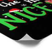 Naughty ist der neue schöne Weihnachtsmann Weihnac Poster (Ecke)