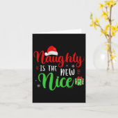 Naughty ist die neue nette Kleidung Funny Holiday  Karte (Gelbe Blume)