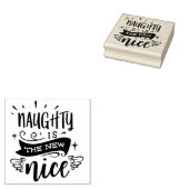 Naughty ist die neue schöne Weihnachtskautschuk-Br Gummistempel (Stempel)