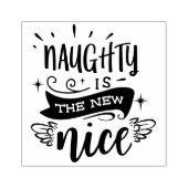 Naughty ist die neue schöne Weihnachtskautschuk-Br Gummistempel (Prägung)