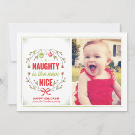 Naughty ist die New Nice Holiday Weihnachtskarte Feiertagskarte