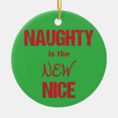 Naughty ist Nizza Keramikornament (Vorne)