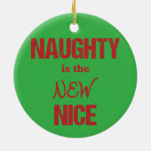 Naughty ist Nizza Keramikornament (Hinten)