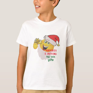Naughty Kaufen meine Geschenke Shirt - Santa Emoji