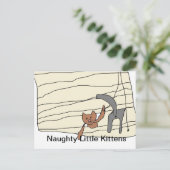 Naughty Kittens Postcard Postkarte (Stehend Vorderseite)