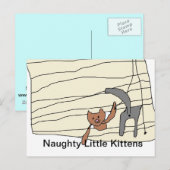 Naughty Kittens Postcard Postkarte (Vorne/Hinten)