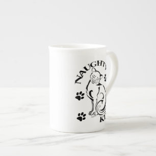 Naughty Kitty Bone China Tasse