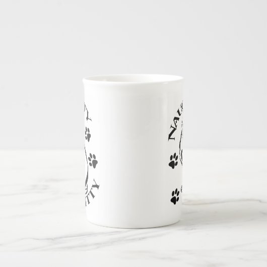 Naughty Kitty Bone China Tasse (Vorderseite)