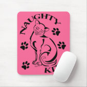 Naughty Kitty Mousepad (Mit Mouse)