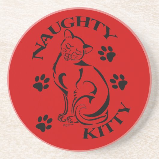 Naughty Kitty Untersetzer (Vorne)