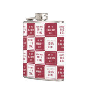 Naughty List 100% Kohle | Roter und weißer Urlaub Flachmann (Links)